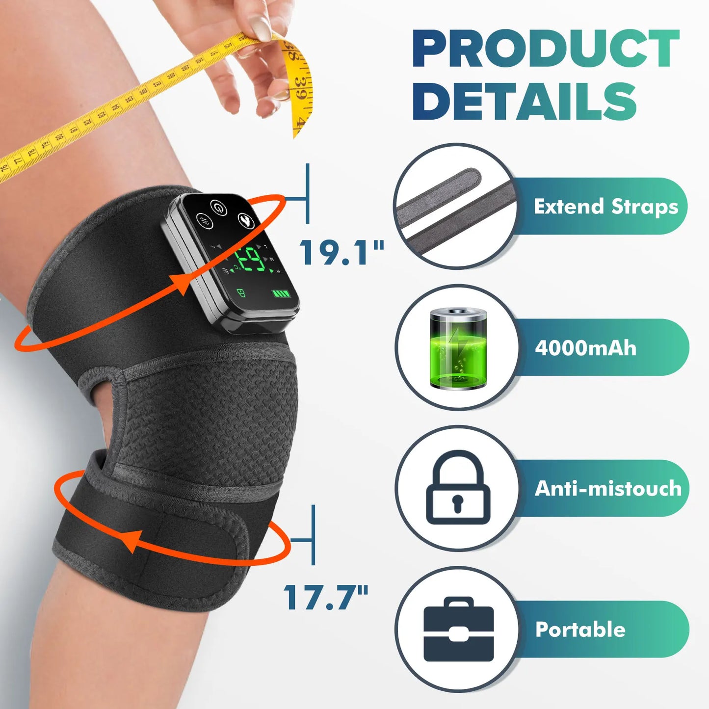 MASSOVIA™ ReliefChain Knee, Shoulder & Neck Massager
